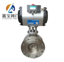 氣動不鏽鋼法蘭蝶閥